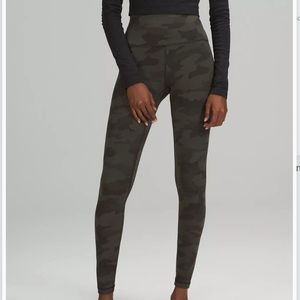 lululemon Align High-Rise Pant 28" Size 6 Olive Camo